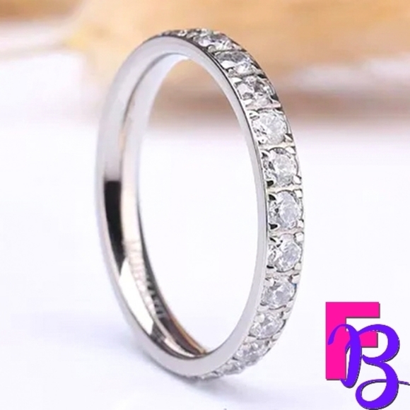 *NEW!* 3MM Rose, Yellow or White Gold Anniversary/Eternity Band - Picture 4 of 14